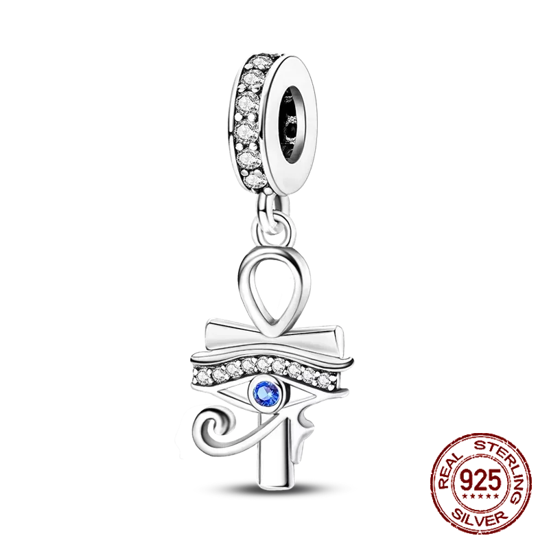 Inlaid Zircon Heart Charm Beads 925 Sterling Silver Dangle for Bracelets SMC4424
