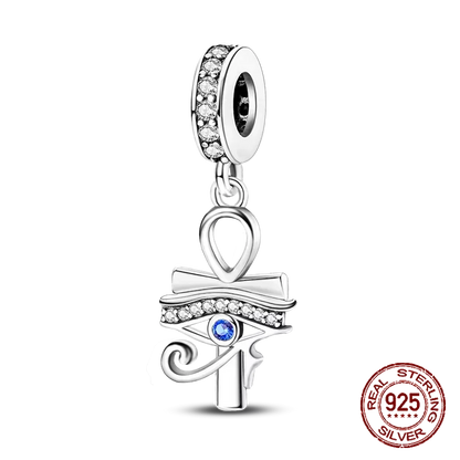 Inlaid Zircon Heart Charm Beads 925 Sterling Silver Dangle for Bracelets SMC4424