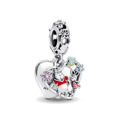 Exquisite 925 Silver Elephant Dog Bead Fish Pig Pendant for DIY European Bracelet Jewelry