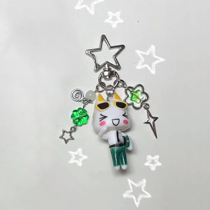 Handmade Toro Inoue Keychain Charm Beaded Jewelry Aesthetics Classic Zinc Alloy Design