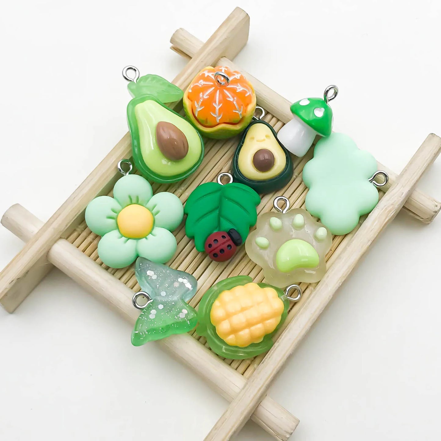 Colorful 3D Resin Charms Set for DIY Jewelry Crafting