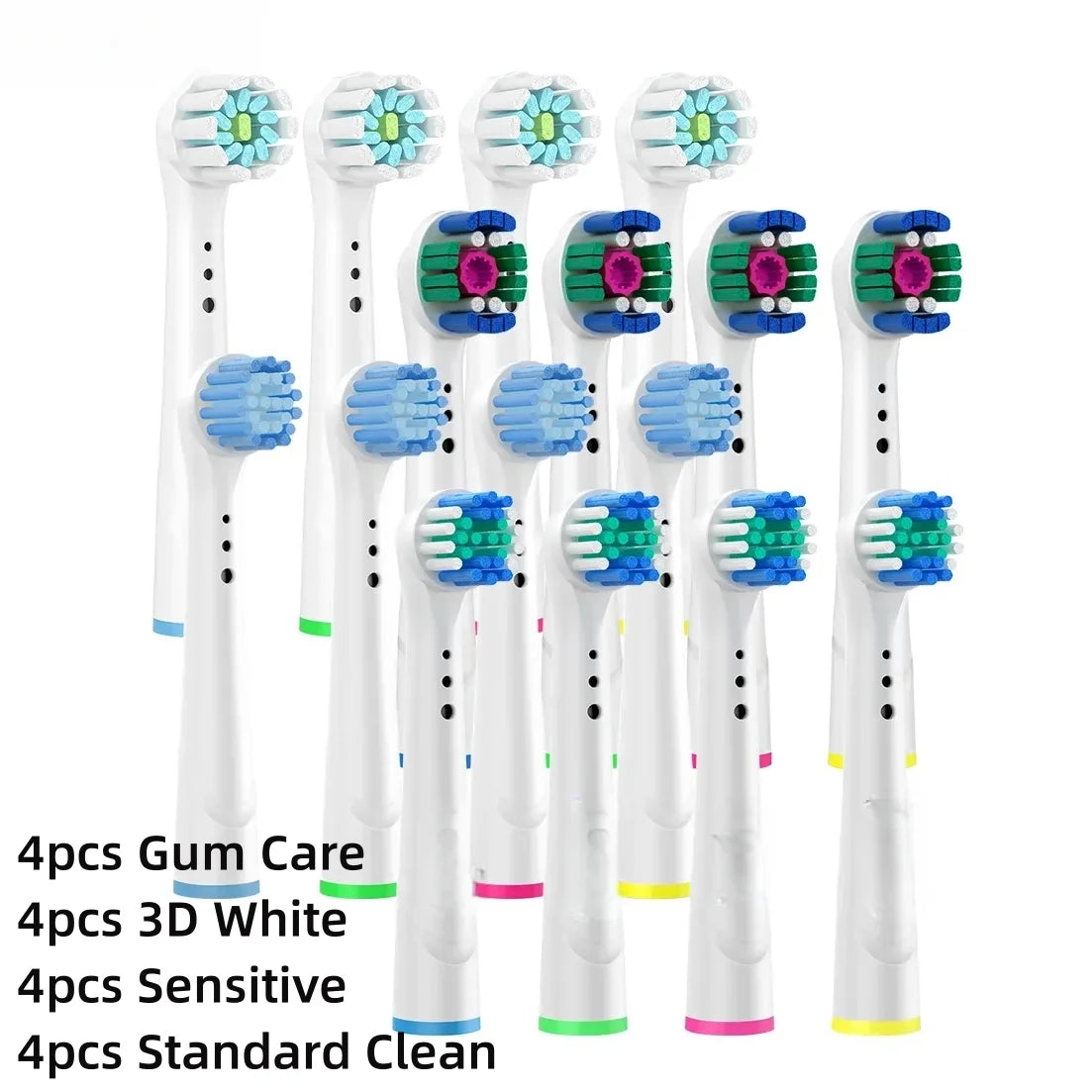 16/20PCS Brush Head Nozzles for Oral B Electric Toothbrush 16 Assorted E