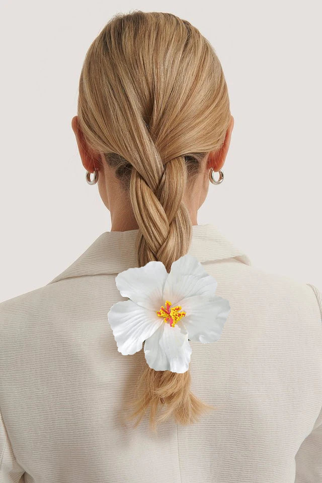 Awaytr Hawaiian Flower Hair Clip for Women and Girls - Romantic Bohemian Floral Side Bangs Accessory