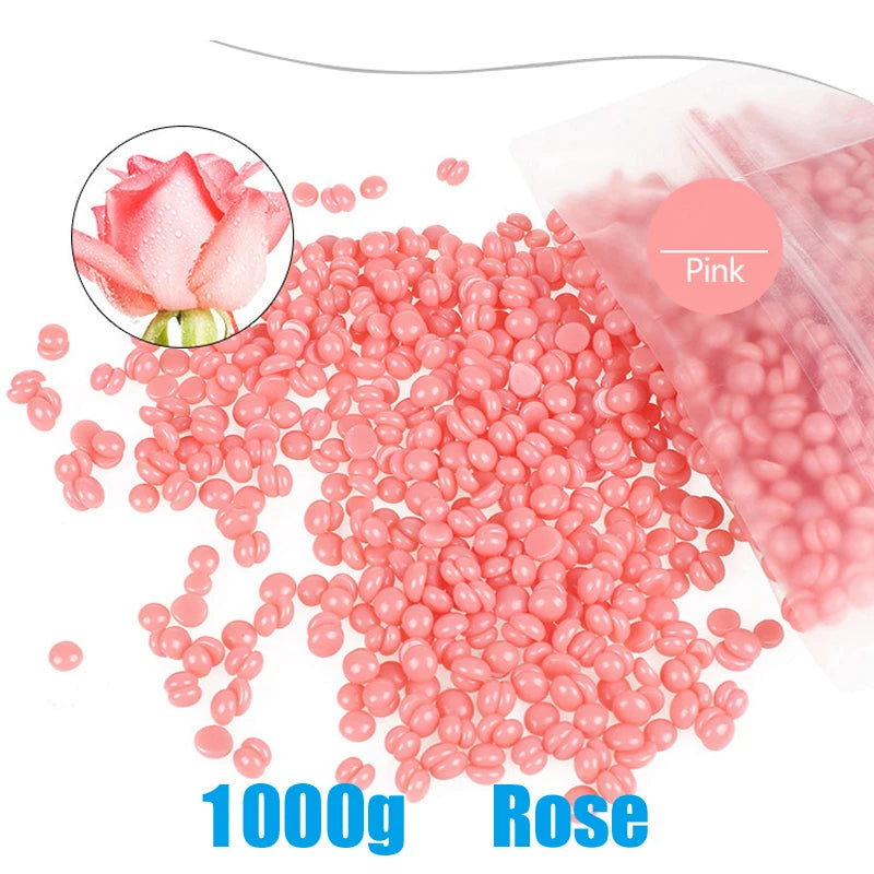 Painless Hard Wax Beans for Bikini and Body Hair Removal with Heating Wax Machine - Fast and Gentle Depilatory Solution