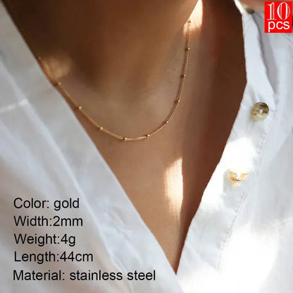 Elegant Blue Eye Heart Necklace Set for Women with Golden Star and Bee Charms on Stainless Steel Chain