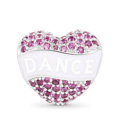 Sparkling Intertwined Love Hearts Charm Beads for 925 Sterling Silver Bracelet