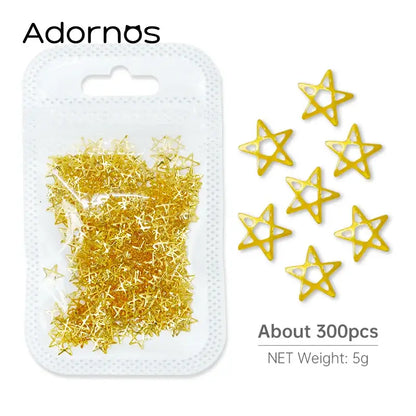 Resin Filling Metal Rivet Moon Stars Nail Art Decorations Mixed Beach Ocean Style Jewelry DIY Charms 5g-XYLD-9