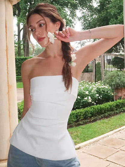 Dozw Tube Tops Women Strapless Bandeau Backless Bralette