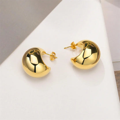 Elegant Silver Ginkgo Leaf Stud Earrings for Women Fashion Jewelry Gift