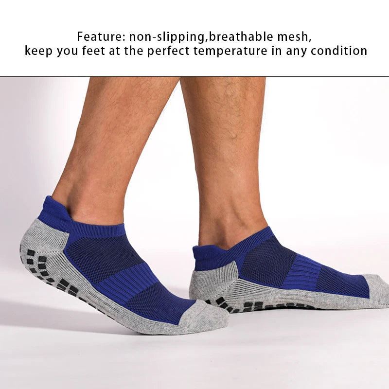 Unisex Football Ankle Socks Non Slip Silicone Bottom