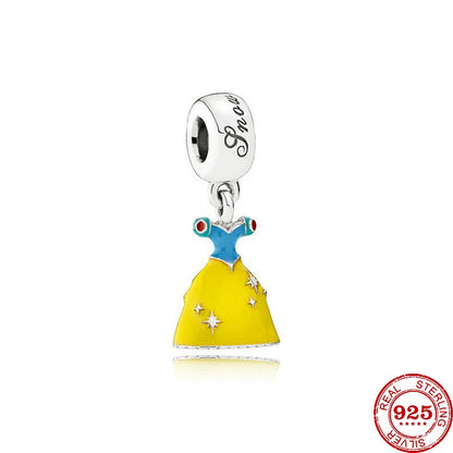 Mermaid Princess 925 Silver Dangle Charm Top Rated DIY Jewelry for Bracelets and Necklaces F116
