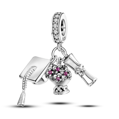 Pink Butterfly Luminous Firefly Dangle Charms 925 Sterling Silver Beads for DIY Jewelry KTC122