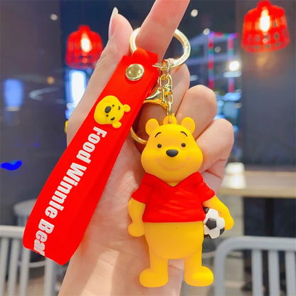 Kawaii Anime Disney Keychain Set Featuring Mickey Mouse, Minnie, Lilo & Stitch