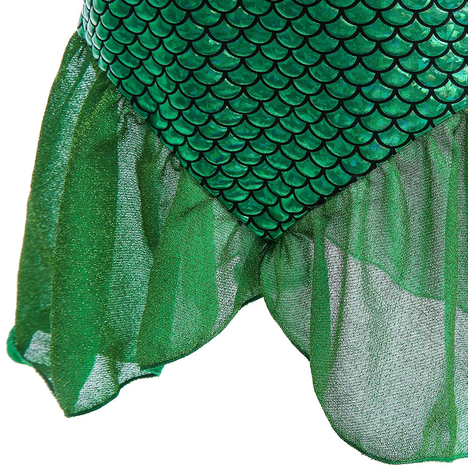 New Girl Dresses Princess Mermaid Cosplay Costume For Girls Dress Sets 03