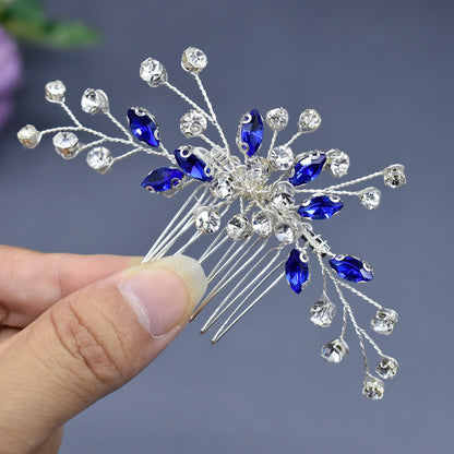 Elegant Crystal Bridal Hair Comb Silver Gold Wedding Headpiece for Women
