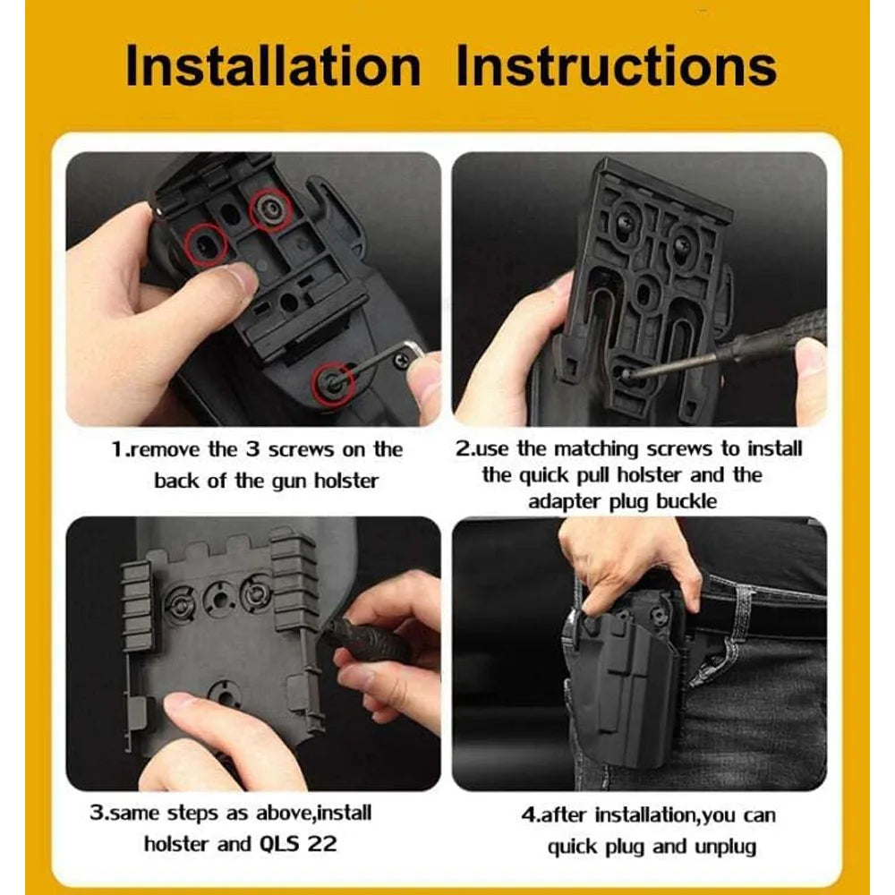 Tactical Locking System QLS 19 22 Kit Pistol Holster Adapter