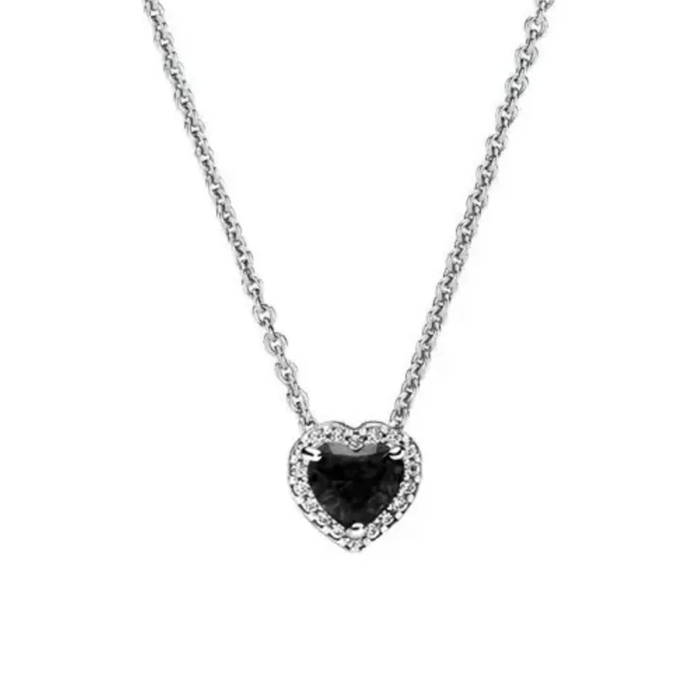 Zircon Love Heart Pendant Necklace Top Rated DIY Jewelry Charm for Women B5334