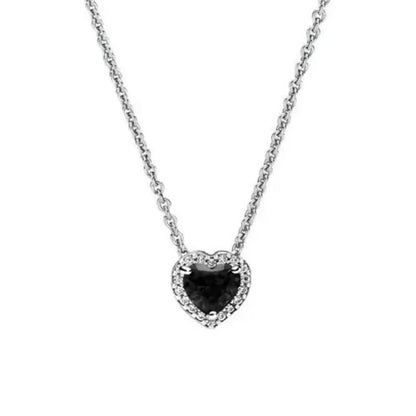Zircon Love Heart Pendant Necklace Top Rated DIY Jewelry Charm for Women B5334