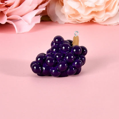 10 Piece 3D Simulated Fruit Flat Back Charms for DIY Jewelry Earrings Bracelets and Hairpins
