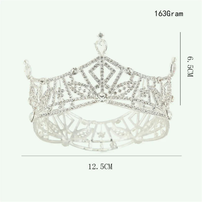 Elegant Crystal Tiara Crown Rhinestone Diadem for Weddings and Pageants