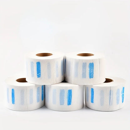Adjustable White Neck Strips for Hair Cutting - Disposable Barber Salon Hairdressing Accessory, 5-Pack