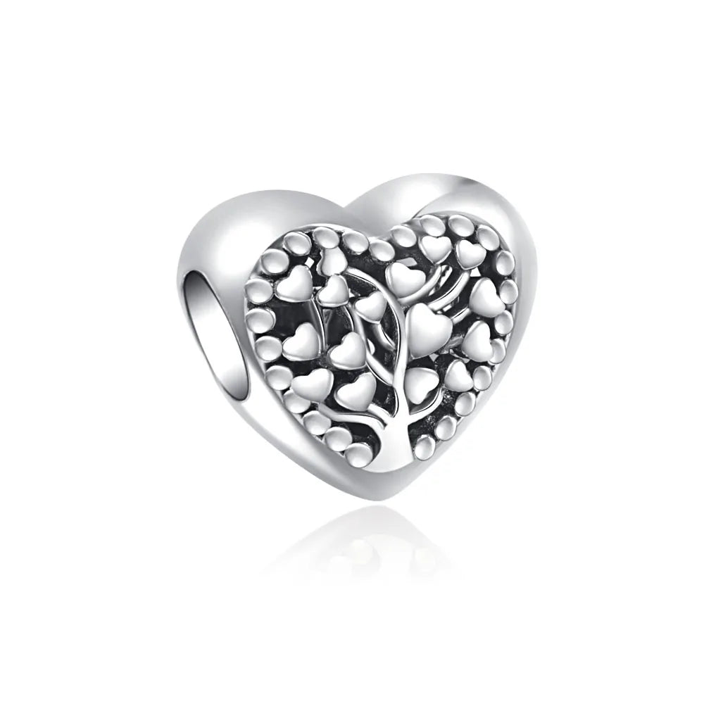 925 Sterling Silver Loving Grandma Family Tree Charm