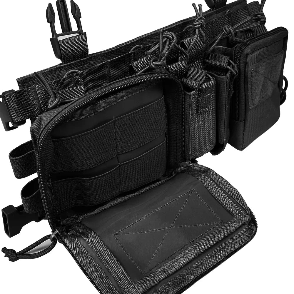 Tactical Vest CS Match Wargame Military Gear Pack Outdoor Nylon Chest Rig Fit for Airsoft Hunting