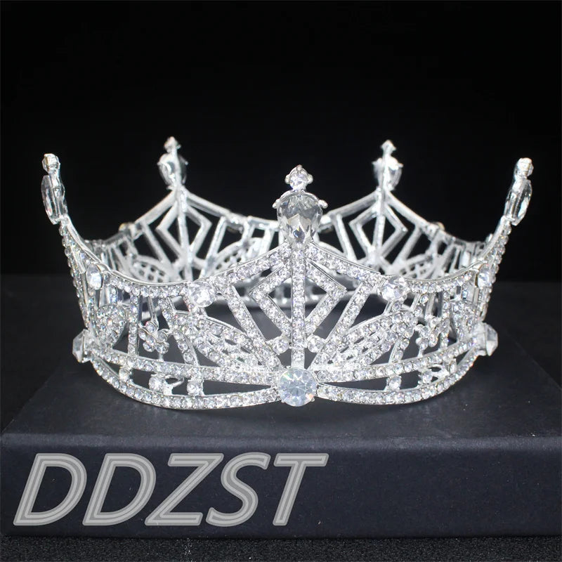 Elegant Crystal Tiara Crown Rhinestone Diadem for Weddings and Pageants