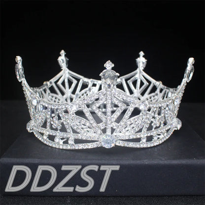 Elegant Crystal Tiara Crown Rhinestone Diadem for Weddings and Pageants