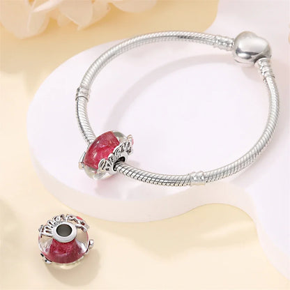 Colorful Flower Murano Glass Charm 925 Sterling Silver Top Rated DIY Jewelry for Bracelets and Necklaces