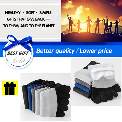 Lightweight Mens Split Toe Socks Cotton Blend Arch Support