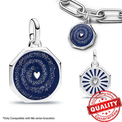 Elegant 925 Sterling Silver Pearl Heart Key Pendant for Bracelets and Necklaces FCC340