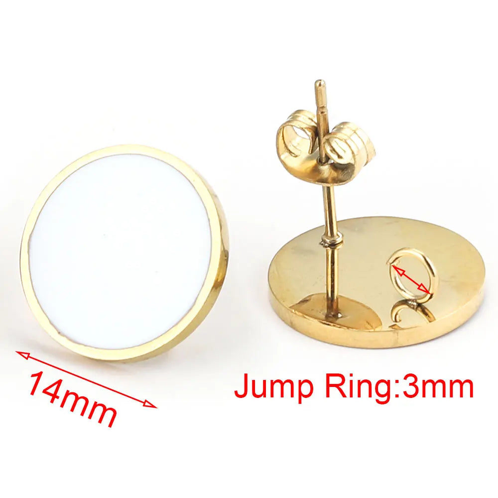 Elegant Stainless Steel Enamel Earring Hooks Set for Creative Jewelry Making
