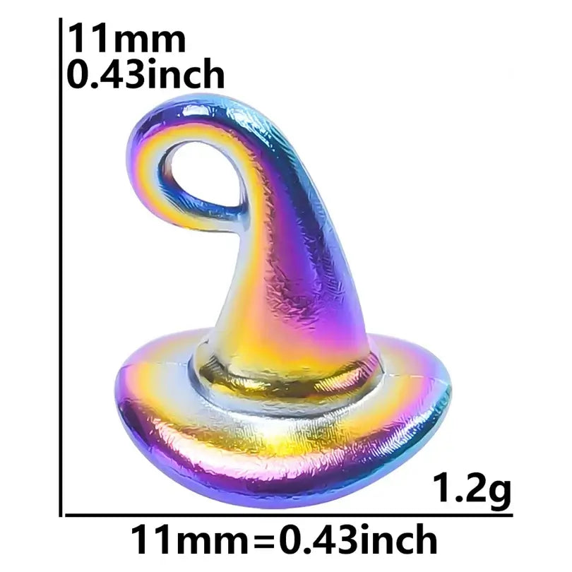 20 Pieces Lot Wicca DIY Witch Hat Charms Metal Alloy Pendants R857