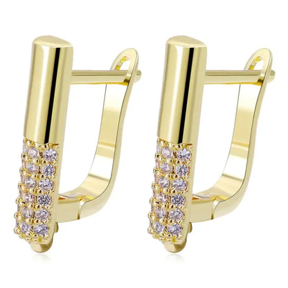 Juya 18K Gold Plated Earwire Hooks for DIY Fashion Jewelry Gold 14 2 Pairs-4 Pieces
