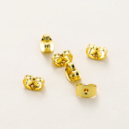 14K 18K Gold Plated Butterfly Earring Back Stoppers for DIY Jewelry Making