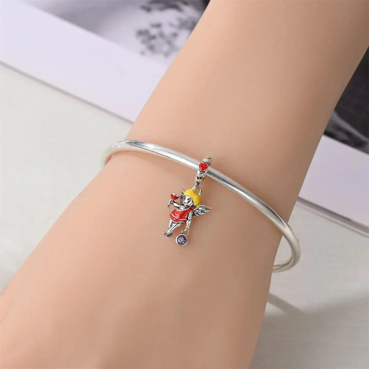 Sterling Silver 925 Angel Wing Heart Bird Charms for Bracelets and Necklaces Women's Fine DIY Jewelry Gifts