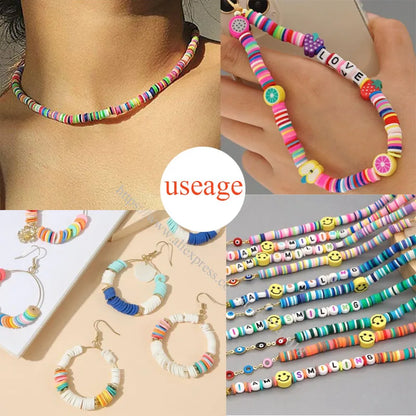 Vibrant 320-Piece Polymer Clay Beads Set for DIY Jewelry Crafting