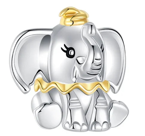 925 Sterling Silver Colorful Elephant Animal Charms for DIY Jewelry Necklace Bracelet Gifts