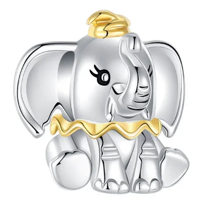 925 Sterling Silver Colorful Elephant Animal Charms for DIY Jewelry Necklace Bracelet Gifts