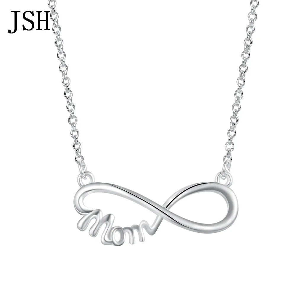 Elegant Heart Charm Silver Necklace for Women Fashion Pendant Jewelry Gift LN053