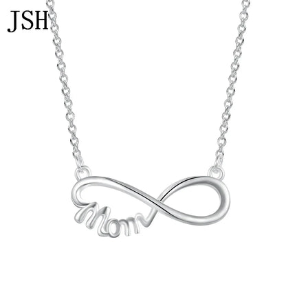 Elegant Heart Charm Silver Necklace for Women Fashion Pendant Jewelry Gift LN053