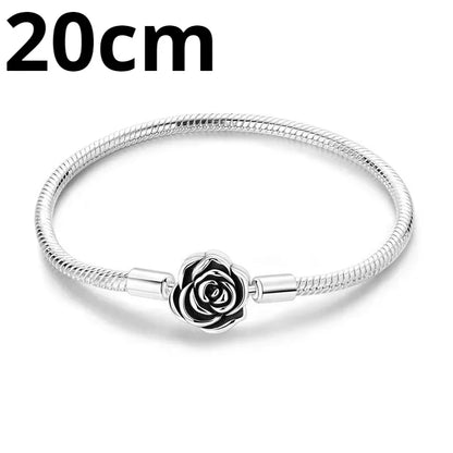 925 Sterling Silver Adjustable Gold Cross Virgin Mary Blue Eye Zircon Charm Bracelet for Women Birthday Gift
