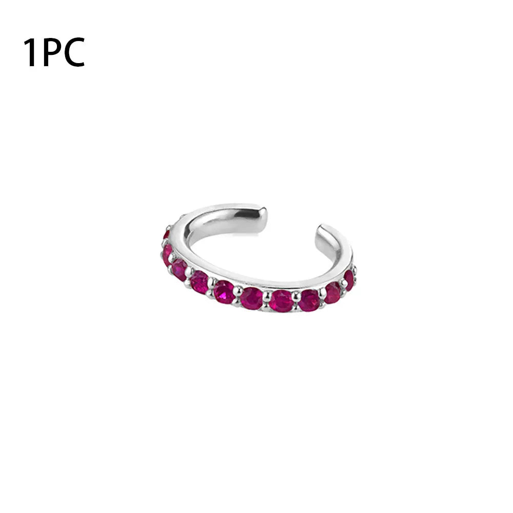 Colorful Crystal Heart Hoop Earrings for Women in Stainless Steel with 14k Gold Plating and Cubic Zirconia Luxury Jewelry