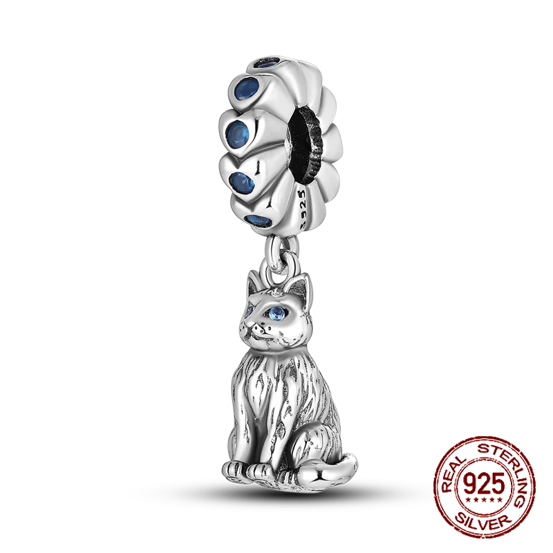 Inlaid Zircon Heart Charm Beads 925 Sterling Silver Dangle for Bracelets SMC2610