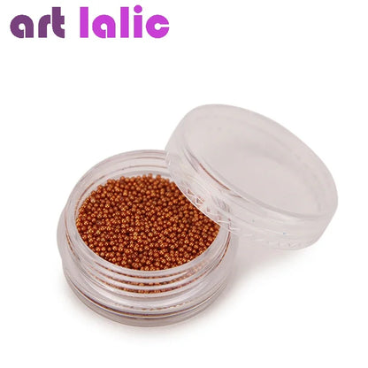 Pearlescent Mini Caviar Beads Set for 3D Nail Art and Crafting Decor