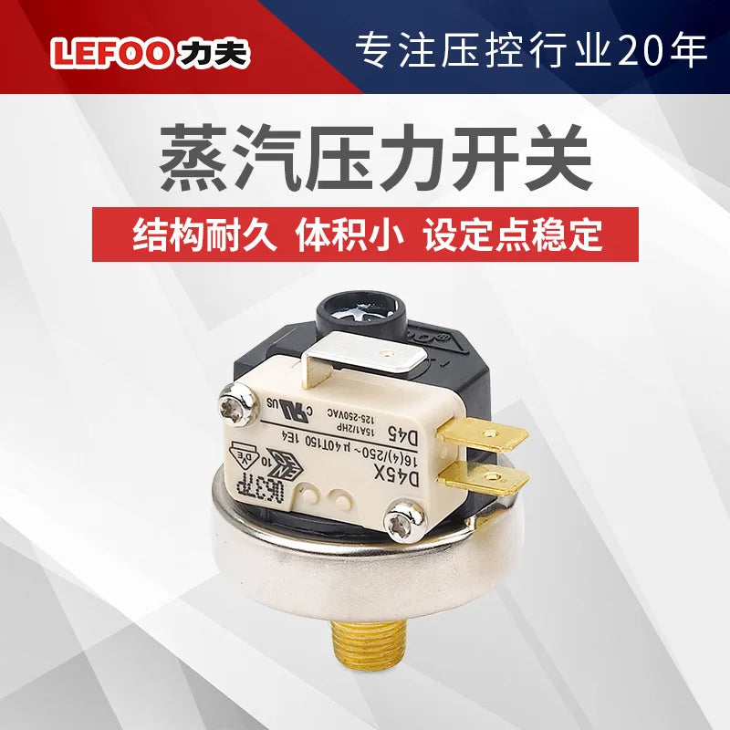 1/4 1/8 Steam Pressure Switch 7-120 psi Adjustable LF25 1-8 7Bar