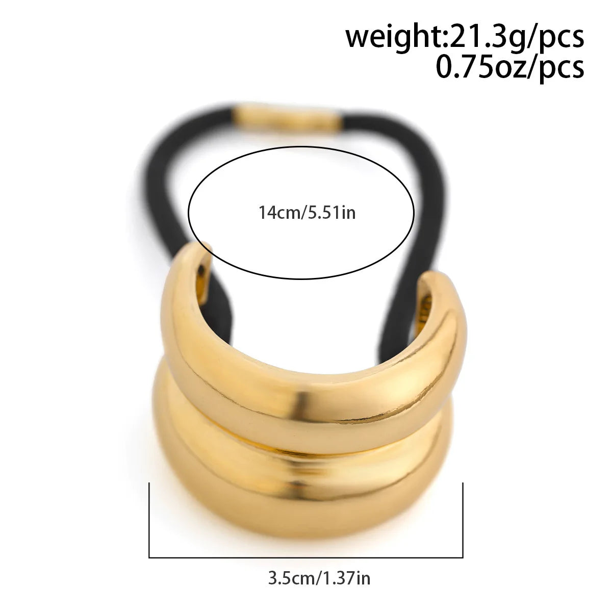 Trendy Geometric Double-Layer Metal Hair Bands for Women