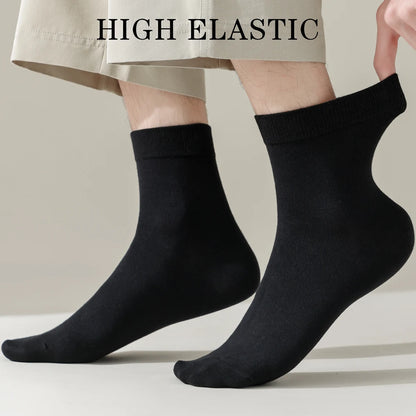 3 Pairs High Quality Mens Business Socks Breathable Cotton