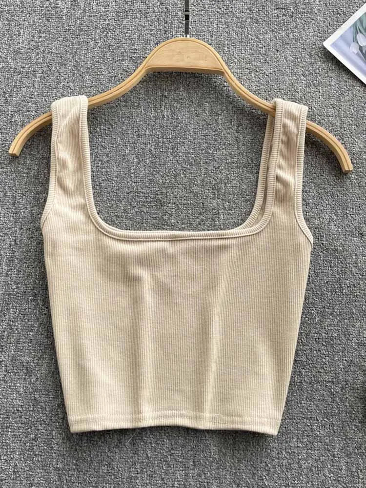 Women Backless Y2K Slim Fit Crop Tank Top Sleeveless